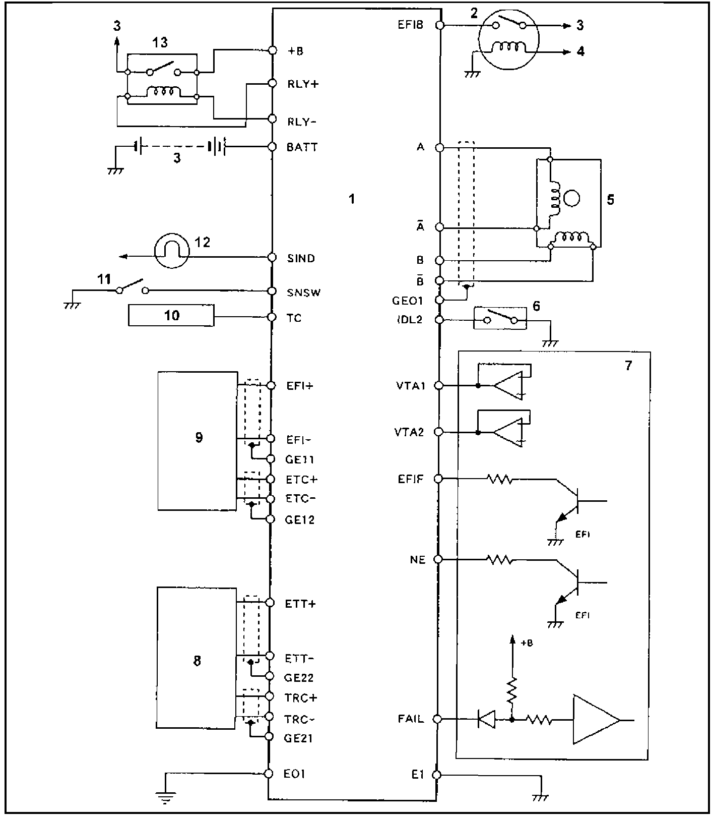 Схема ETCS (1JZ-GTE с 09.1996 г.)